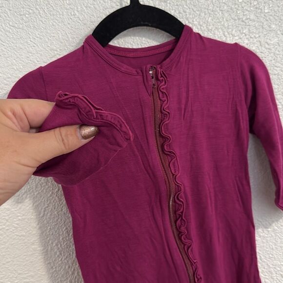 NWT- Kickee pants- bamboo soft orchid pink one-piece- Size 3-6 months - Picture 2 of 7